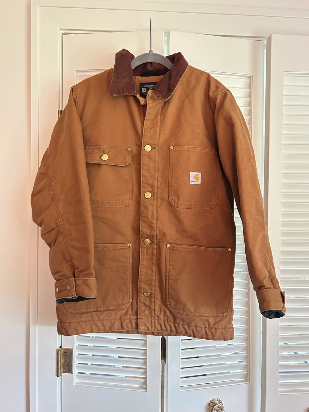 Carhartt C01-M Chore Coat Small Brown Blanket Lined Duck Canvas Work Jacket